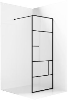 Душевая перегородка Ambassador Walk-in 15031213 100см чёрный/прозрачное